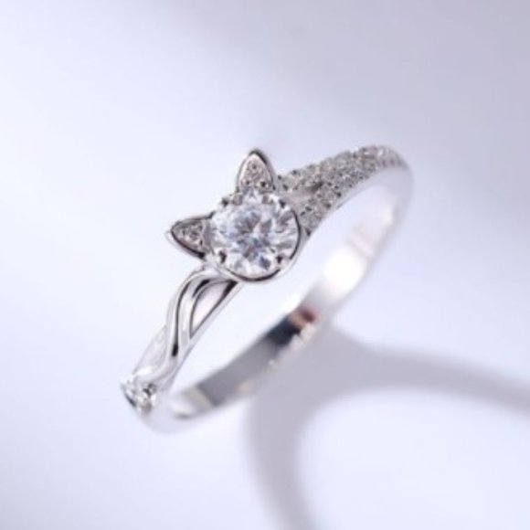 Other - TT-Cat Ears Silver Tone and Rhinestone Ring